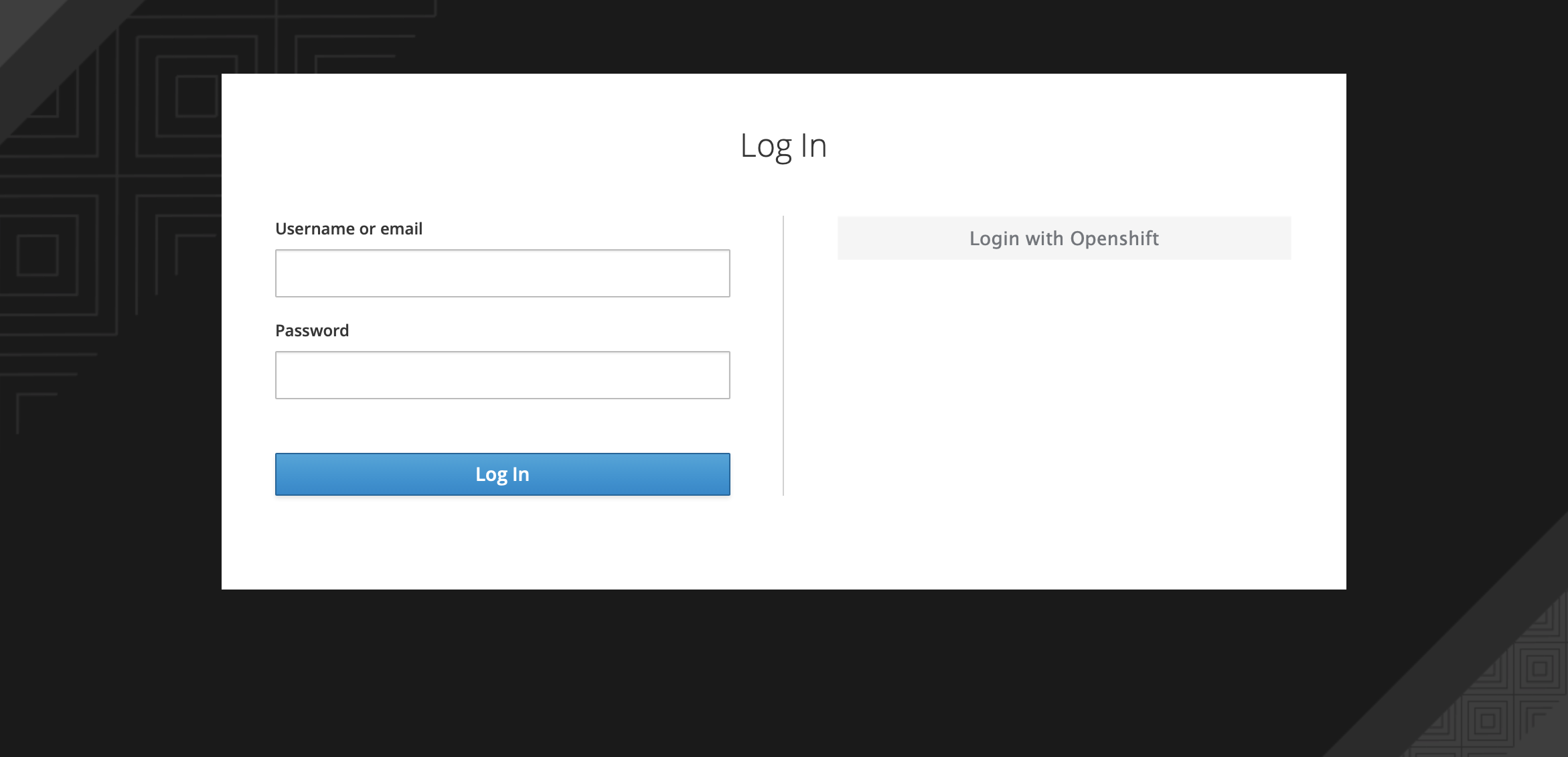 Login with Openshift